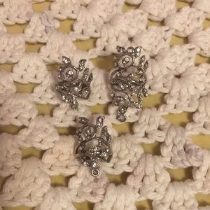 Adjustable 3 piece Silver ring set